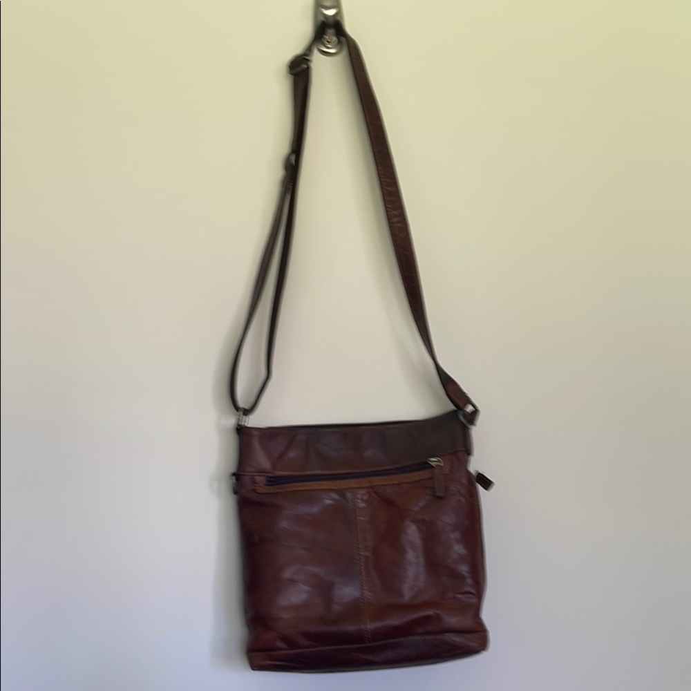 Men's Brown Leather Crossbody Bag